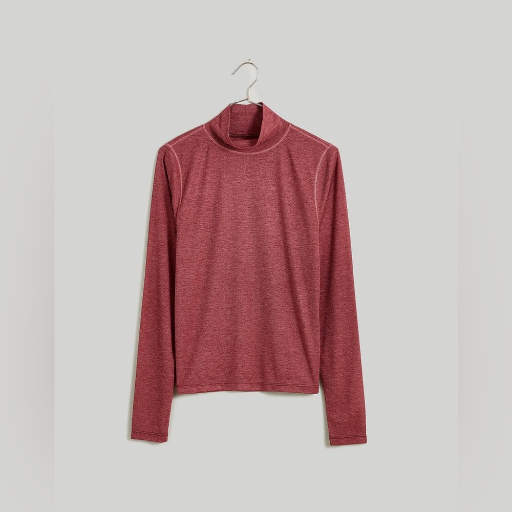 NWT Madewell Semi-Sheer Mockneck Tee